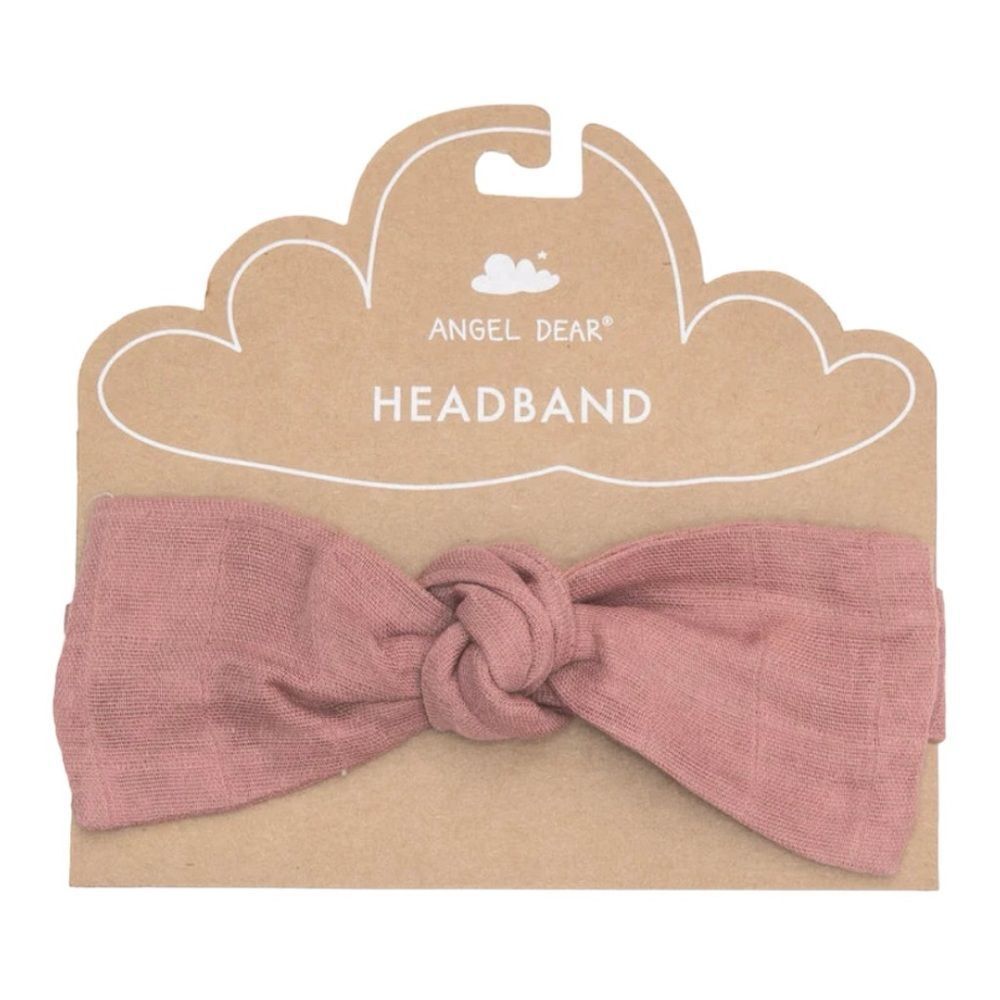 Angel Dear Headband Solid Muslin Rose Tan Size 12-24 Months NWT
